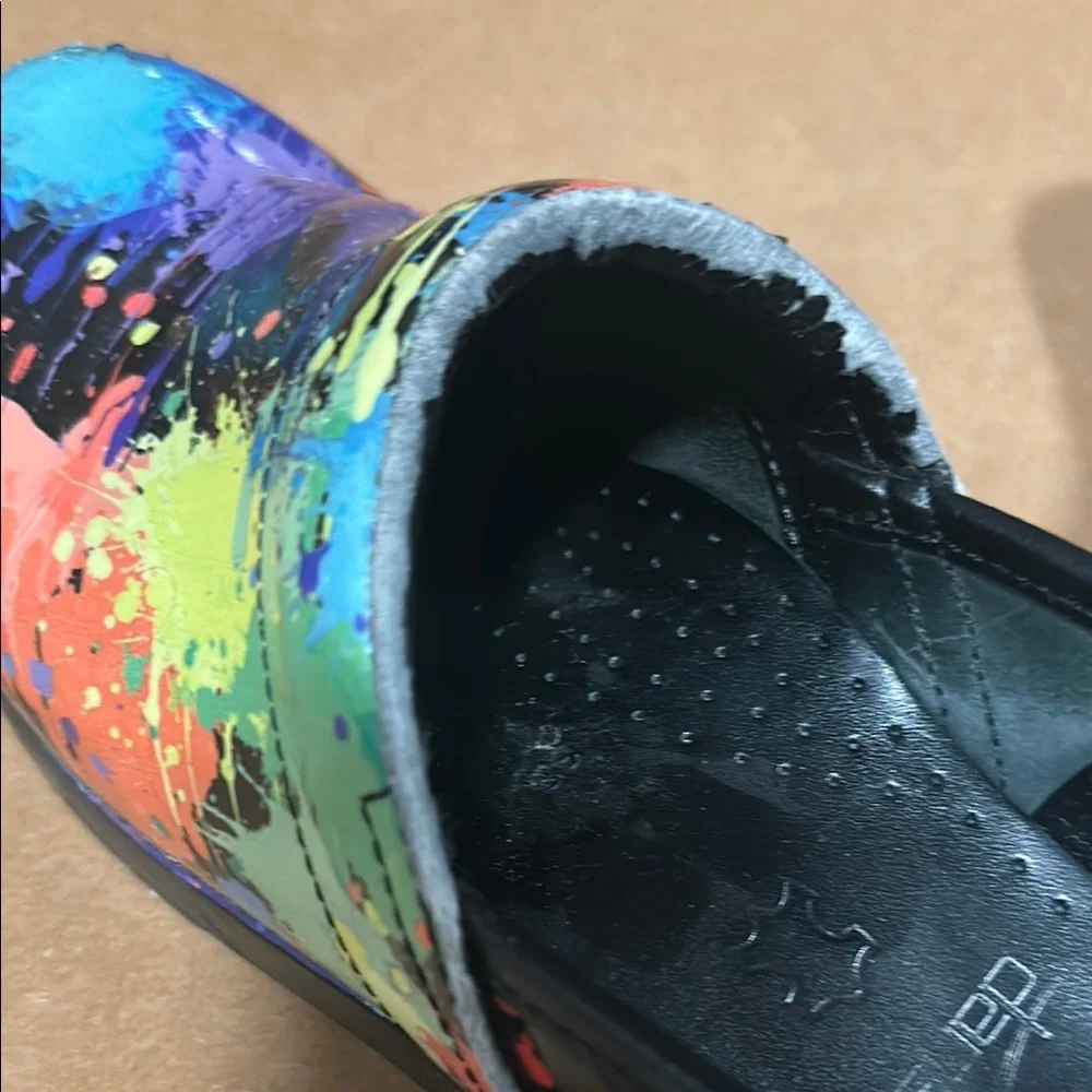 Dansko-Colorful Splatter Clogs - Picture 10 of 12